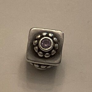 Pandora Retired Triangular Triple 3 Sided Rare Bead Charm